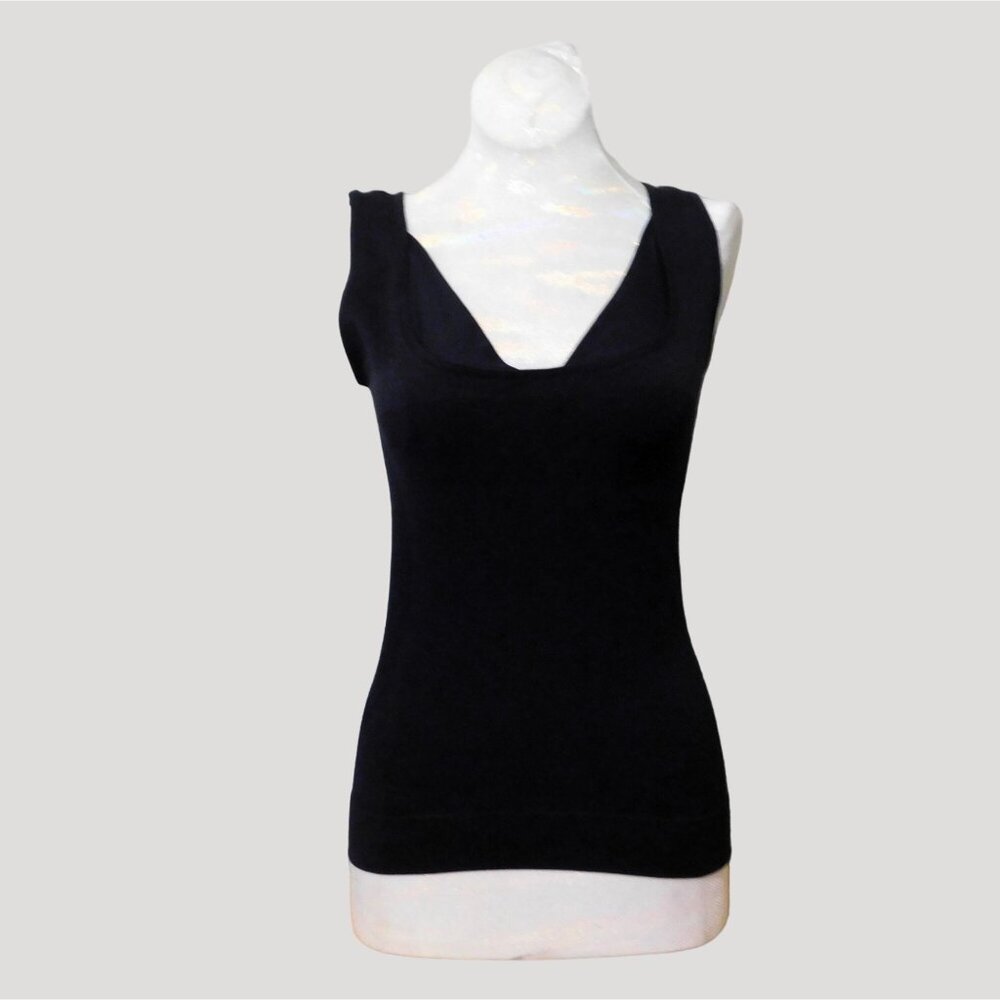 Dolce Vita Intimates Womens Black Shapewear Tank Top Size L Nylon Spandex